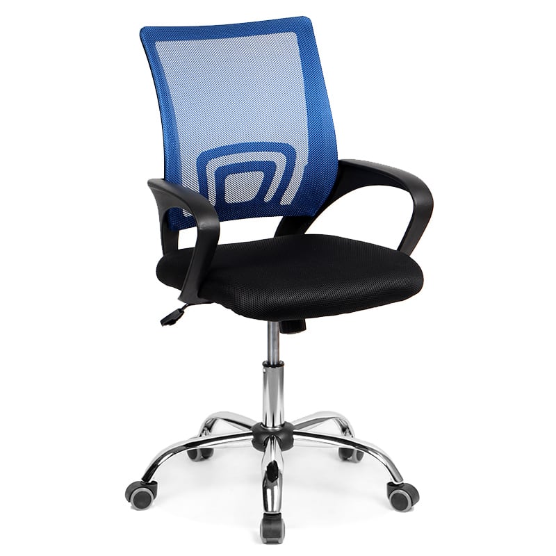 Крісло офісне GOODWIN Netway з сіткою, чорно/синє